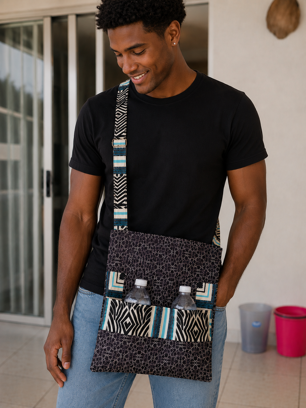 African Print Cross-Body Bag (sling bag)