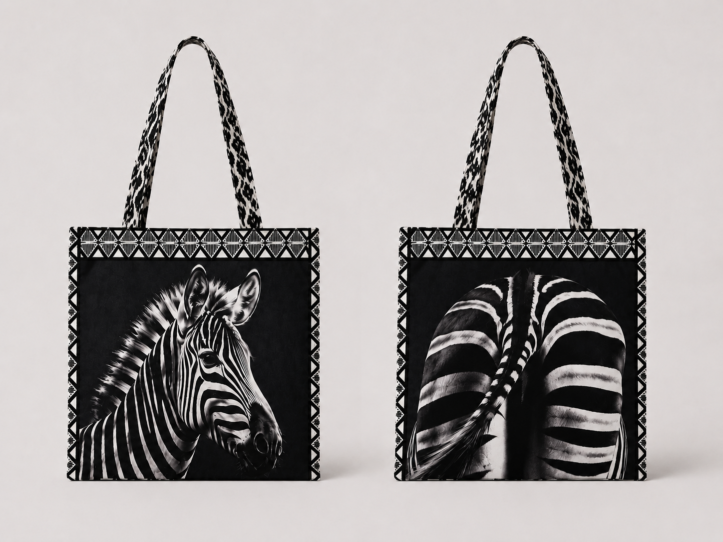 Zebra Wildlife Tote Bag | African Print Shopping Bag | Threads of Africa