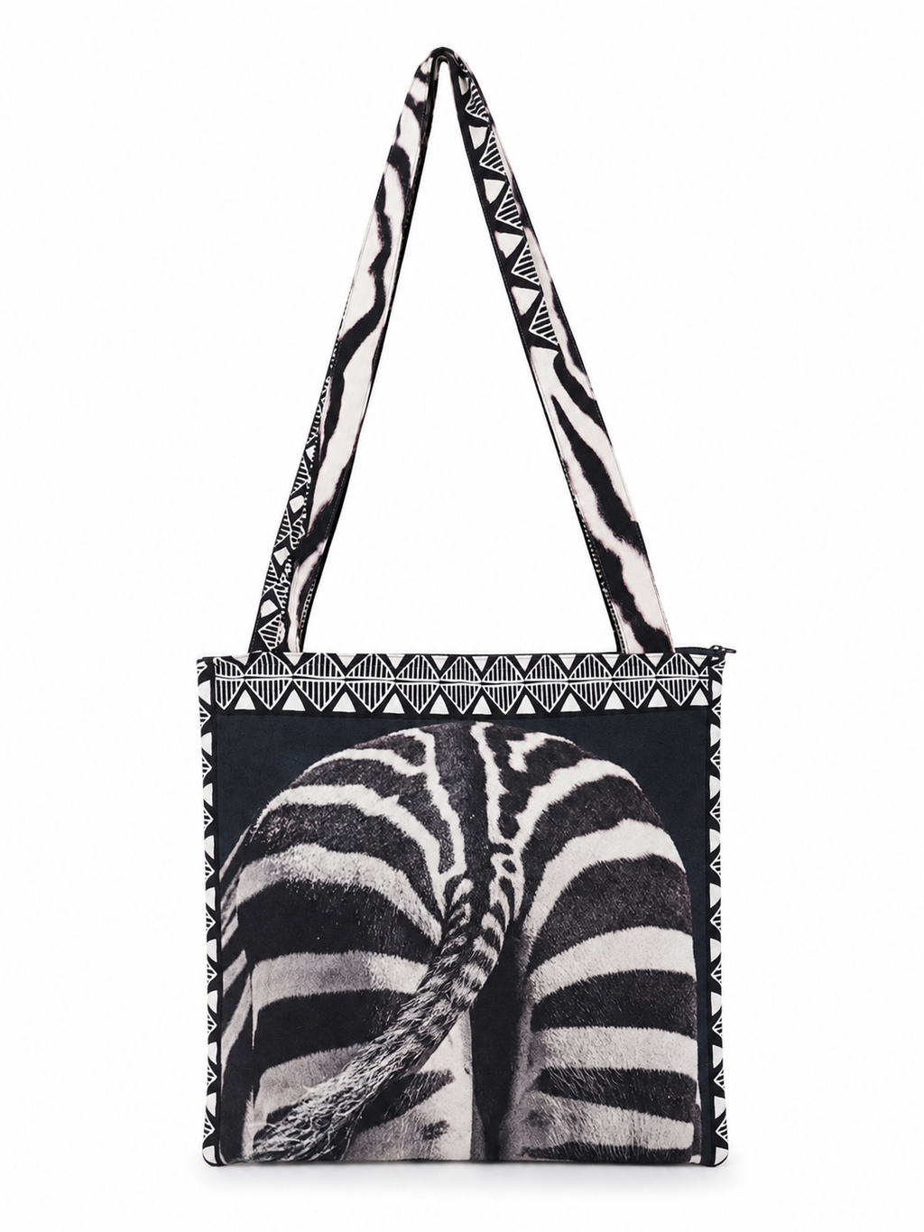 Zebra Wildlife Tote Bag | African Print Shopping Bag | Threads of Africa