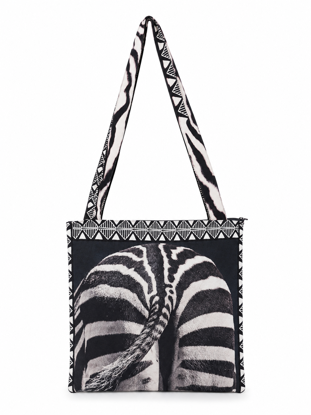 Zebra Wildlife Tote Bag | African Print Shopping Bag | Threads of Africa
