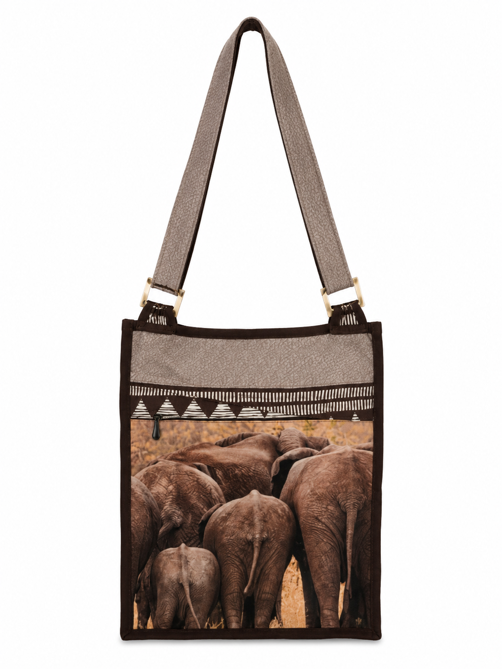 Elephant Print Cross-Body Bag
