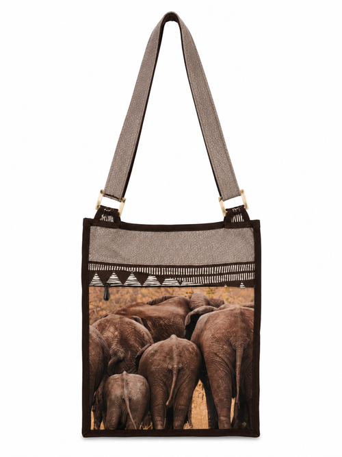 Elephant Print Cross-Body Bag